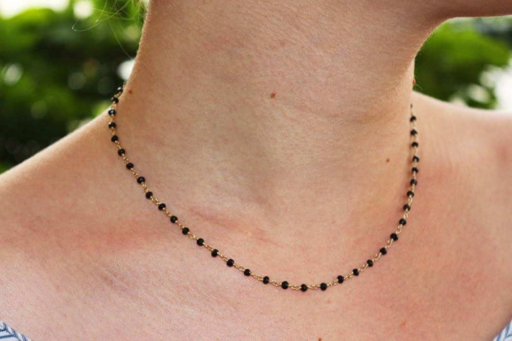 ジーナシス　【eL+1】 beads short necklace ブラック Black Onyx Genesis Necklace | Jewelry for Grounding & Strength